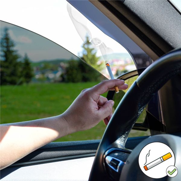 Déflecteurs D'air Pour Fenêtres Latérales Opel Astra H Berline 3 Portes (2004-2012) - Kit 4 Pièces Fumé - Installation Intérieure Sans Colle