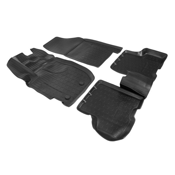 J&J AUTOMOTIVE Tapis De Sol Caoutchouc 3D Pour Dacia Duster 2014-2017 (Facelift) - Protection Maxi, Noir, Antidérapant