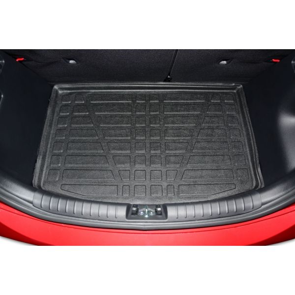 SCOUTT Tapis De Coffre Sur Mesure Pour Kia Rio 5P Berlina (depuis 2017) - Noir - Antidérapant - Toutes Saisons