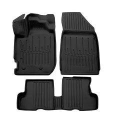 3D Tapis De Sol En Caoutchouc Premium Compatible Avec Dacia Duster 2 2017-2024 5pcs, Système de Fixation, Bord Haut, Noir, Antidérapant, Facile à Nettoyer, Toutes Saisons