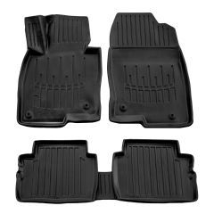 3D Tapis De Sol En Caoutchouc Premium Compatible Avec Mazda CX-5 (KF) depuis 2017 5pcs, Système de Fixation, Bord Haut, Noir, Antidérapant, Facile à Nettoyer, Toutes Saisons