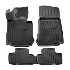 3D Tapis De Sol En Caoutchouc Premium Compatible Avec Mercedes X253 GLC 2015-2022 5pcs, Système de Fixation, Bord Haut, Noir, Antidérapant, Facile à Nettoyer, Toutes Saisons