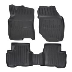 3D Tapis De Sol En Caoutchouc Premium Compatible Avec Nissan X-Trail (T30) 2001-2007 5pcs, Système de Fixation, Bord Haut, Noir, Antidérapant, Facile à Nettoyer, Toutes Saisons