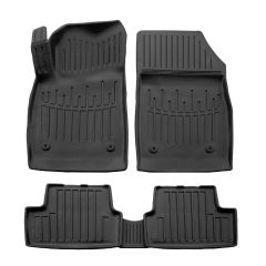3D Tapis De Sol En Caoutchouc Premium Compatible Avec Opel Astra J 2010-2016, Système de Fixation, Bord Haut, Noir, Antidérapant, Facile à Nettoyer, Toutes Saisons