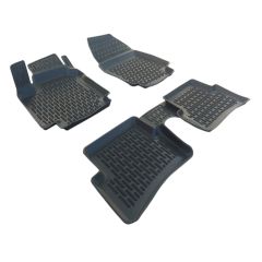 3D Tapis De Sol En Caoutchouc Premium Compatible Avec Renault Captur 2014-2019, Système de Fixation, Bord Haut, Noir, Antidérapant, Facile à Nettoyer, Toutes Saisons