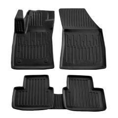3D Tapis De Sol En Caoutchouc Premium Compatible Avec Renault Megane 4 depuis 2016, Système de Fixation, Bord Haut, Noir, Antidérapant, Facile à Nettoyer, Toutes Saisons