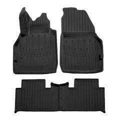 3D Tapis De Sol En Caoutchouc Premium Compatible Avec Renault Grand Scenic 2 2003-2009 4pcs, Système de Fixation, Bord Haut, Noir, Antidérapant, Facile à Nettoyer, Toutes Saisons