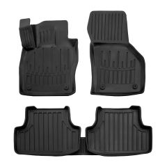 3D Tapis De Sol En Caoutchouc Premium Compatible Avec Volkswagen Golf 7 2012-2019, Système de Fixation, Bord Haut, Noir, Antidérapant, Facile à Nettoyer, Toutes Saisons