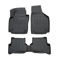 3D Tapis De Sol En Caoutchouc Premium Compatible Avec Seat Altea XL 2005-2015 5pcs, Système de Fixation, Bord Haut, Noir, Antidérapant, Facile à Nettoyer, Toutes Saisons
