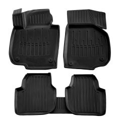 3D Tapis De Sol En Caoutchouc Premium Compatible Avec Skoda Superb 2 2008-2015, Système de Fixation, Bord Haut, Noir, Antidérapant, Facile à Nettoyer, Toutes Saisons