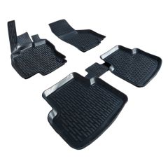 3D Tapis De Sol En Caoutchouc Premium Compatible Avec Skoda Superb 3 2015-2023, Système de Fixation, Bord Haut, Noir, Antidérapant, Facile à Nettoyer, Toutes Saisons