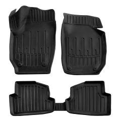 3D Tapis De Sol En Caoutchouc Premium Compatible Avec Skoda Fabia 2 (5J) 2007-2014 5pcs, Système de Fixation, Bord Haut, Noir, Antidérapant, Facile à Nettoyer, Toutes Saisons