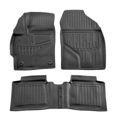 3D Tapis De Sol En Caoutchouc Premium Compatible Avec Toyota Prius (ZHW30) 2009-2015 4pcs, Système de Fixation, Bord Haut, Noir, Antidérapant, Facile à Nettoyer, Toutes Saisons