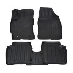 | 3D Tapis De Sol En Caoutchouc Premium Compatible Avec Prius 2003-2009 5pcs, Système de Fixation, Bord Haut, Noir, Antidérapant, Facile à Nettoyer, Toutes Saisons