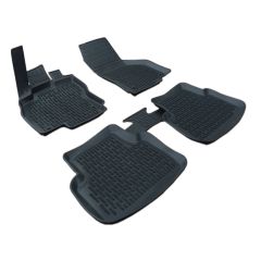 3D Tapis De Sol En Caoutchouc Premium Compatible Avec Volkswagen Tiguan 2 2016-2024, Système de Fixation, Bord Haut, Noir, Antidérapant, Facile à Nettoyer, Toutes Saisons