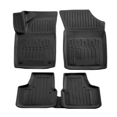 3D Tapis De Sol En Caoutchouc Premium Compatible Avec Seat MII depuis 2012 5pcs, Système de Fixation, Bord Haut, Noir, Antidérapant, Facile à Nettoyer, Toutes Saisons