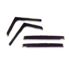 Heko Deflecteurs d'air Déflecteurs de Vent Compatible Avec Land Rover Discovery 2, 1999-2004, Ensemble 4 pièces, Noir, Fumé, Aérodynamique, Montage facile