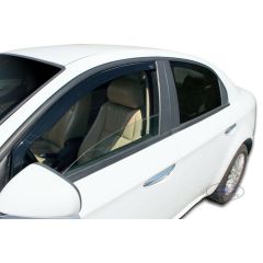 Heko Deflecteurs d'air Déflecteurs de Vent Compatible Avec Alfa Romeo 159 4P. Berlina 2005-2011, Ensemble 2 pièces, Noir, Fumé, Aérodynamique, Montage facile