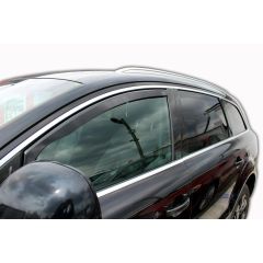 Heko Deflecteurs d'air Déflecteurs de Vent Compatible Avec Audi Q7 2006-2014, Ensemble 2 pièces, Noir, Fumé, Aérodynamique, Montage facile
