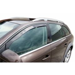 Heko Deflecteurs d'air Déflecteurs de Vent Compatible Avec Audi A4 B8 4P. Berlina 2008-2015, Ensemble 2 pièces, Noir, Fumé, Aérodynamique, Montage facile