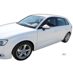 Heko Deflecteurs d'air Déflecteurs de Vent Compatible Avec Audi A3 8V 4P. Berlina, Tricorps 2012-2020, Ensemble 2 pièces, Noir, Fumé, Aérodynamique, Montage facile
