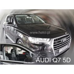 Heko Deflecteurs d'air Déflecteurs de Vent Compatible Avec Audi Q7 depuis 2015, Ensemble 2 pièces, Noir, Fumé, Aérodynamique, Montage facile