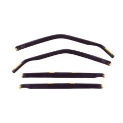 Heko Deflecteurs d'air Déflecteurs de Vent Compatible Avec Bmw 3 Series E46 4P. Berlina 1998-2005, Ensemble 4 pièces, Noir, Fumé, Aérodynamique, Montage facile