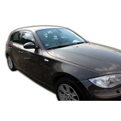 Heko Deflecteurs d'air Déflecteurs de Vent Compatible Avec Bmw 1 Series E87 5P. Berlina 2004-2011, Ensemble 2 pièces, Noir, Fumé, Aérodynamique, Montage facile