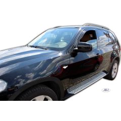 Heko Deflecteurs d'air Déflecteurs de Vent Compatible Avec Bmw X5 E70 2007-2013, Ensemble 2 pièces, Noir, Fumé, Aérodynamique, Montage facile