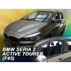 Heko Deflecteurs d'air Déflecteurs de Vent Compatible Avec Bmw 2 Serie F45 depuis 2015, Ensemble 2 pièces, Noir, Fumé, Aérodynamique, Montage facile