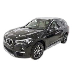 Heko Deflecteurs d'air Déflecteurs de Vent Compatible Avec Bmw X1 F48 2014-2021, Ensemble 4 pièces, Noir, Fumé, Aérodynamique, Montage facile