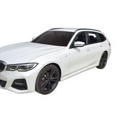 Heko Deflecteurs d'air Déflecteurs de Vent Compatible Avec Bmw 3 Series G21 depuis 2019, Noir, Fumé, Aérodynamique, Montage facile