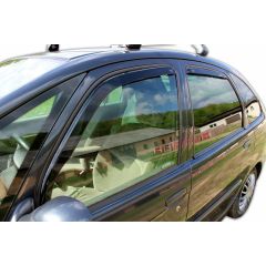 Heko Deflecteurs d'air Déflecteurs de Vent Compatible Avec Citroen Xsara Picasso 1999-2008, Ensemble 4 pièces, Noir, Fumé, Aérodynamique, Montage facile
