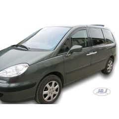 Heko Deflecteurs d'air Déflecteurs de Vent Compatible Avec Peugeot 807 5P. Berlina 2002-2014, Ensemble 2 pièces, Noir, Fumé, Aérodynamique, Montage facile