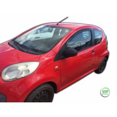 Heko Deflecteurs d'air Déflecteurs de Vent Compatible Avec Peugeot 107 2005-2014 3P. Berlina, Ensemble 2 pièces, Noir, Fumé, Aérodynamique, Montage facile