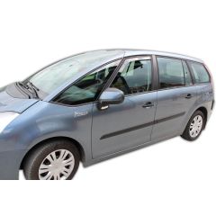 Heko Deflecteurs d'air Déflecteurs de Vent Compatible Avec Citroen C4 Picasso 2006-2013, Ensemble 2 pièces, Noir, Fumé, Aérodynamique, Montage facile