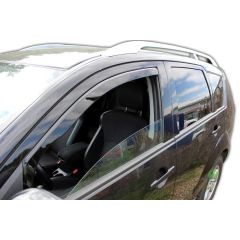 Heko Deflecteurs d'air Déflecteurs de Vent Compatible Avec Peugeot 4007 5P. Berlina depuis 2008 2pcs, Noir, Fumé, Aérodynamique, Montage facile