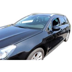 Heko Deflecteurs d'air Déflecteurs de Vent Compatible Avec Citroen C5 4/5P. Berlina 2008-2017, Ensemble 2 pièces, Noir, Fumé, Aérodynamique, Montage facile