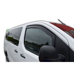 Heko Deflecteurs d'air Déflecteurs de Vent Compatible Avec Citroen Jumpy depuis 2016, Ensemble 2 pièces, Noir, Fumé, Aérodynamique, Montage facile