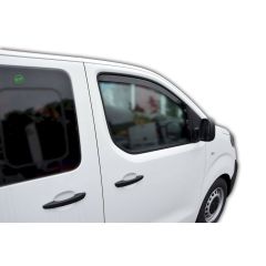 Heko Deflecteurs d'air Déflecteurs de Vent Compatible Avec Toyota ProAce depuis 2016 2-pcs, Noir, Fumé, Aérodynamique, Montage facile
