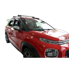 Heko Deflecteurs d'air Déflecteurs de Vent Compatible Avec Citroen C3 Aircross 5 Porte 2017-2024, Ensemble 4 pièces, Noir, Fumé, Aérodynamique, Montage facile