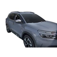 Heko Deflecteurs d'air Déflecteurs de Vent Compatible Avec Citroen C5 Aircross depuis 2017, Ensemble 4 pièces, Noir, Fumé, Aérodynamique, Montage facile