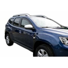 Heko Deflecteurs d'air Déflecteurs de Vent Compatible Avec Dacia Duster 2 2017-2024, Ensemble 2 pièces, Noir, Fumé, Aérodynamique, Montage facile