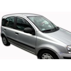 Heko Deflecteurs d'air Déflecteurs de Vent Compatible Avec Fiat Panda 2 5P. Berlina 2003-2012, Ensemble 2 pièces, Noir, Fumé, Aérodynamique, Montage facile