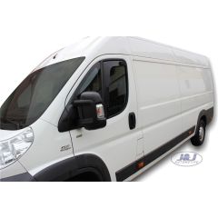 Heko Deflecteurs d'air Déflecteurs de Vent Compatible Avec Citroen Boxer depuis 2006, Ensemble 2 pièces, Noir, Fumé, Aérodynamique, Montage facile