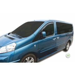 Heko Deflecteurs d'air Déflecteurs de Vent Compatible Avec Citroen Jumpy 2007-2016, Noir, Fumé, Aérodynamique, Montage facile