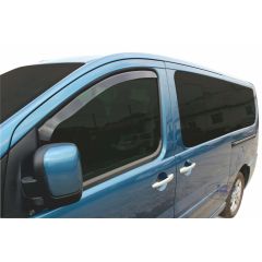 Heko Deflecteurs d'air Déflecteurs de Vent Compatible Avec Peugeot Expert 2007-2016, Ensemble 2 pièces, Noir, Fumé, Aérodynamique, Montage facile
