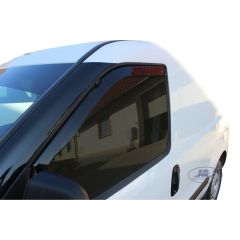 Heko Deflecteurs d'air Déflecteurs de Vent Compatible Avec Fiat Doo 5P. Berlina 2010-2022, Ensemble 2 pièces, Noir, Fumé, Aérodynamique, Montage facile