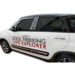 Heko Deflecteurs d'air Déflecteurs de Vent Compatible Avec Fiat 500L 2012-2022, Ensemble 2 pièces, Noir, Fumé, Aérodynamique, Montage facile