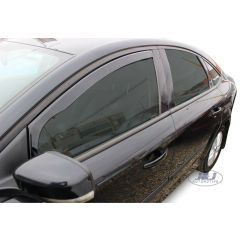 Heko Deflecteurs d'air Déflecteurs de Vent Compatible Avec Ford Mondeo 4 4/5P. Berlina 2007-2015, Ensemble 2 pièces, Noir, Fumé, Aérodynamique, Montage facile